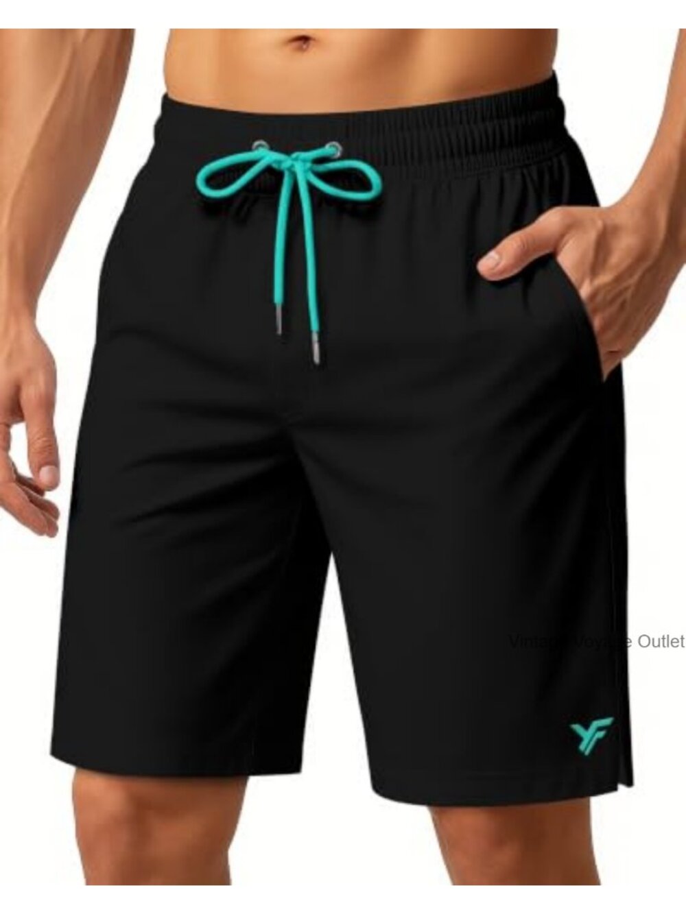 Men's 9" Quick Dry Swim Trunks with Mesh Lining & Pockets